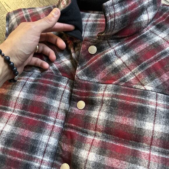 Pendleton Vest Mens 2XL Wool Reversible Button Snap Plaid USA Hunting - Picture 3 of 8